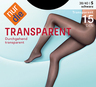 Transparent Strumpfhose Schwarz Gr.L