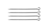 Schaschlikspiesse aus Edelstahl 36 cm 4 Stück