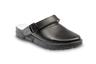 Clog schwarz mit flachem Absatz Gr. 36-46