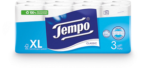 Tempo Toilettenpapier weiss 3-lagig 16 x 150 Blatt