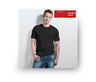 Herren T'Shirt rundhals Doppelpack Schwarz M