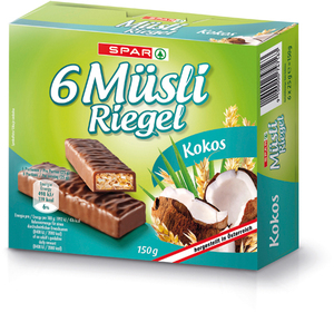 SPAR Müesli Riegel Kokos 6 x 25 g